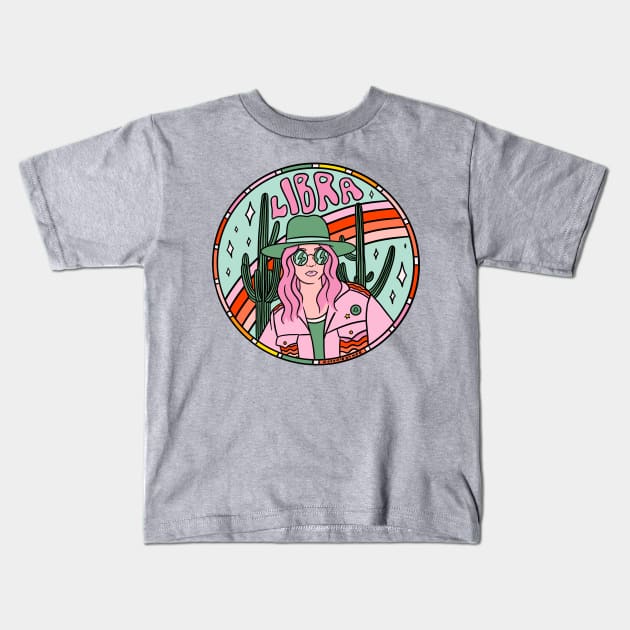 Libra Cowgirl Kids T-Shirt by Doodle by Meg